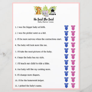 Safari Oerwoud Animal Baby shower zei dat ze zei: