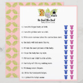 Safari Oerwoud Animal Baby shower zei dat ze zei: (Voorkant / Achterkant)