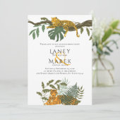 Safari Oerwoud Animal Engagement Party Kaart (Staand voorkant)