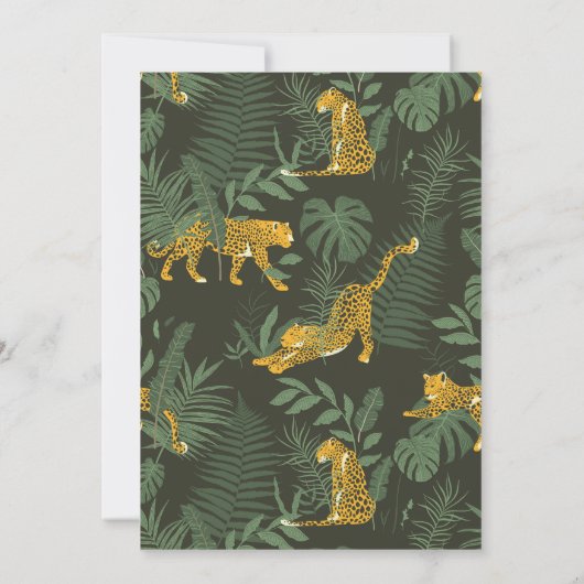 Safari Oerwoud Animal Engagement Party Kaart (Achterkant)