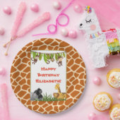 Safari Oerwoud Animal Theme Happy Birthday Papieren Bordje (Feest)