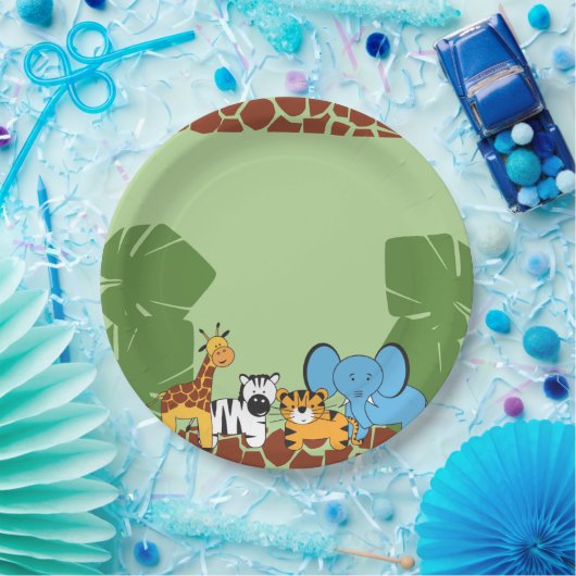 Safari Oerwoud Animal Theme Party Papieren Bordje (Feest)