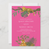 Safari Oerwoud Animal Wedding Invitation Kaart (Voorkant)
