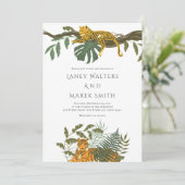 Safari Oerwoud Animal Wedding Kaart (Staand voorkant)