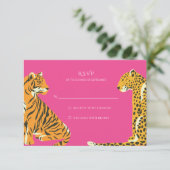 Safari Oerwoud Animal Wedding RSVP (Staand voorkant)