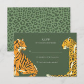 Safari Oerwoud Animal Wedding RSVP (Voorkant / Achterkant)