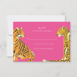 Safari Oerwoud Animal Wedding RSVP Kaartje