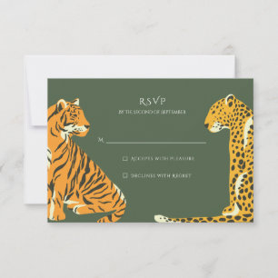 Safari Oerwoud Animal Wedding RSVP Kaartje