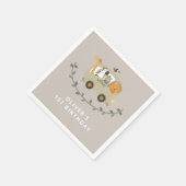 Safari Oerwoud Animals 1e verjaardag Servet (Hoek)