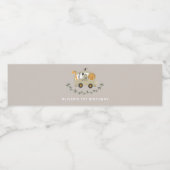 Safari Oerwoud Animals 1e verjaardag Waterfles Etiket (Enkel label)