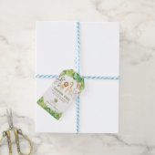 Safari Oerwoud Animals Baby shower Boy Green Fores Cadeaulabel (Met Touw)