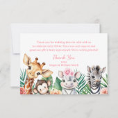 Safari Oerwoud Animals Baby shower Foto Bedankt (Voorkant)