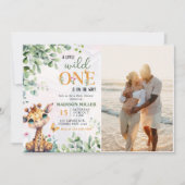 Safari Oerwoud Animals Baby shower Foto Kaart (Voorkant)