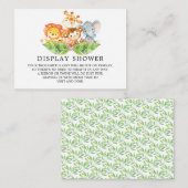 Safari Oerwoud Animals Baby shower Gift Display Informatiekaartje (Voorkant / Achterkant)