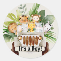 Safari Oerwoud Animals Baby shower Het is een jong