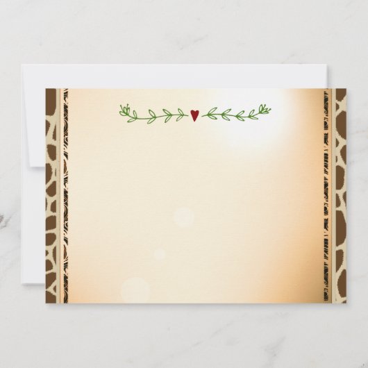 Safari Oerwoud Animals Baby shower Uitnodiging (Achterkant)