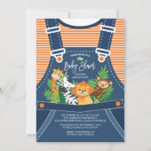 Safari Oerwoud Animals Baby shower Uitnodiging (Voorkant)