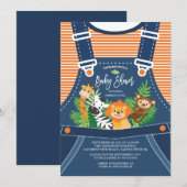 Safari Oerwoud Animals Baby shower Uitnodiging (Voorkant / Achterkant)