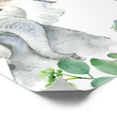 Safari Oerwoud Animals Baby shower Welkomstteken Poster (Hoek)