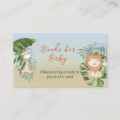 Safari Oerwoud Animals Book for Baby shower Game Informatiekaartje (Voorkant)