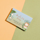 Safari Oerwoud Animals Book for Baby shower Game Informatiekaartje