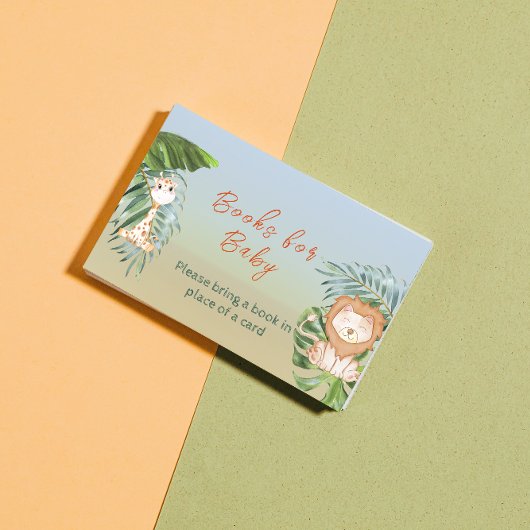 Safari Oerwoud Animals Book for Baby shower Game Informatiekaartje