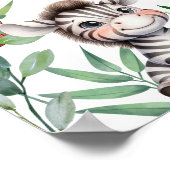 Safari Oerwoud Animals Boy 1st Verjaardag Welkom Poster (Hoek)