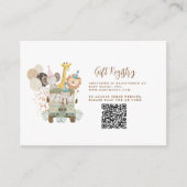 Safari Oerwoud Animals Gift Registry Enclosure Informatiekaartje (Voorkant)