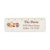 Safari Oerwoud Animals Return Address Label (Voorkant)