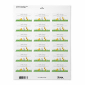 Safari Oerwoud Animals Script Cute Baby shower Etiket (Full Sheet)