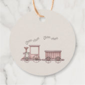 Safari Oerwoud Animals Train Baby shower Favoriet  Bedankjes Labels (Achterkant)