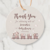 Safari Oerwoud Animals Train Baby shower Favoriet  Bedankjes Labels (Voorkant)