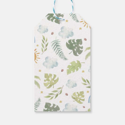 Safari Oerwoud Animals Verjaardag Bedankt Cadeaulabel (Achterkant)