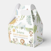Safari Oerwoud Animals Verjaardag Favoriet Box Bedankdoosjes (Achterkant)