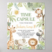 Safari Oerwoud Animals Verjaardag Tijd Capsule Sig Poster (Voorkant)