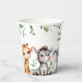 Safari Oerwoud Animals Wild Een 1e Verjaardag Papieren Bekers (Voorkant)