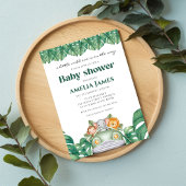 Safari Oerwoud Animals Wild One Boy Baby shower Kaart