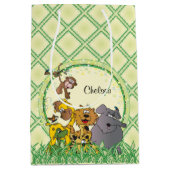 Safari Oerwoud Baby Animal Baby shower Medium Cadeauzakje (Voorkant)