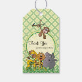 Safari Oerwoud Baby Animals Baby shower Hartelijk  Cadeaulabel (Voorkant)