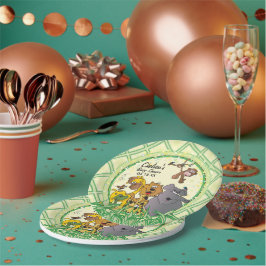 Safari Oerwoud Baby Animals - Baby shower Papieren Bordje