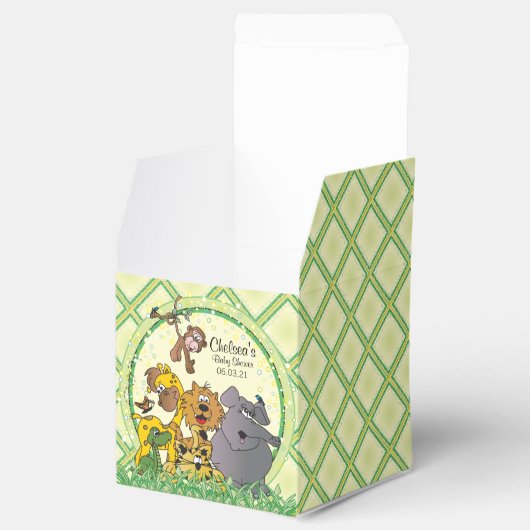 Safari Oerwoud Baby Animals Bedankdoosjes (Geopend)