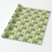 Safari Oerwoud Baby Animals Cadeaupapier (Uitgerold)