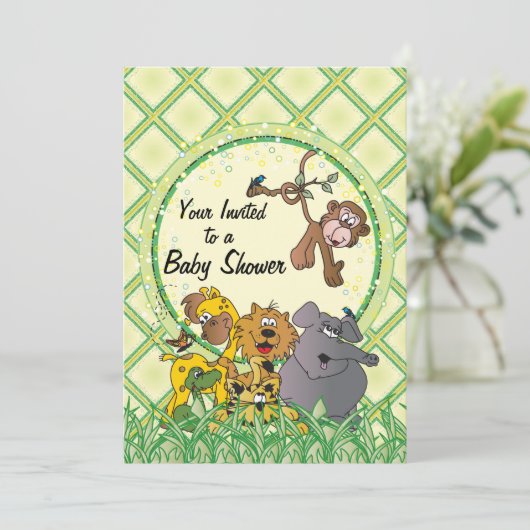 Safari Oerwoud Baby Animals Kaart (Staand voorkant)