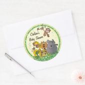 Safari Oerwoud Baby Animals Ronde Sticker (Envelop)