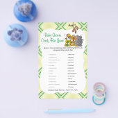 Safari Oerwoud Baby Animals - Snoep Bar Flyer (Enkel)