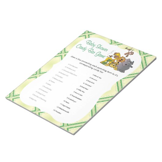 Safari Oerwoud Baby Animals - Snoep Bar Notitieblok (Schuin)