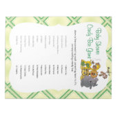 Safari Oerwoud Baby Animals - Snoep Bar Notitieblok (Voorkant)