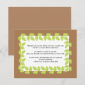 Safari Oerwoud Baby Baby shower POEM 2 Kaart (Voorkant / Achterkant)