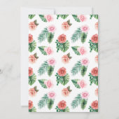 Safari Oerwoud Baby Meisje Douche Tropisch Kaart (Achterkant)