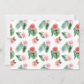 Safari Oerwoud Baby Meisje Douche Uitnodiging (Achterkant)